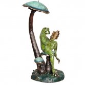 Bronze Frog reading Book Bronze Frog reading Book