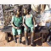 Bronze Children on Bench Bronze Children on Bench