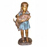 Bronze Girl holding a Dog Bronze Girl holding a Dog