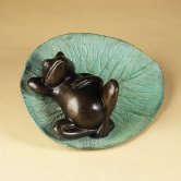 Bronze Sleeping Frog on Lily Pad Fountain Bronze Sleeping Frog on Lily Pad Fountain