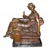 Bronze Lady on Couch Bronze Lady on Couch