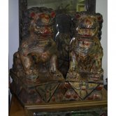 Hand Made Carved Foo Dogs Hand Made Carved Foo Dogs