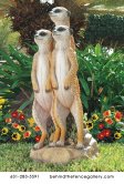Standing Meerkat Gang Family Fiberglass Statue Standing Meerkat Gang Family Fiberglass Statue