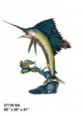 Bronze Sword Fish Fountain 91" Bronze Sword Fish Fountain 91"