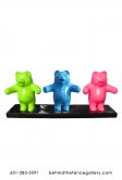 Pop Art Three Gummy Bear Candy Decor Statue Pop Art Three Gummy Bear Candy Decor Statue