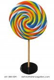 Rainbow Swirled Lollipop Candy Statue Rainbow Swirled Lollipop Candy Statue