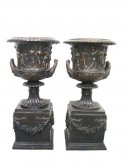 Bronze Urn On Pedestal Bronze Urn On Pedestal