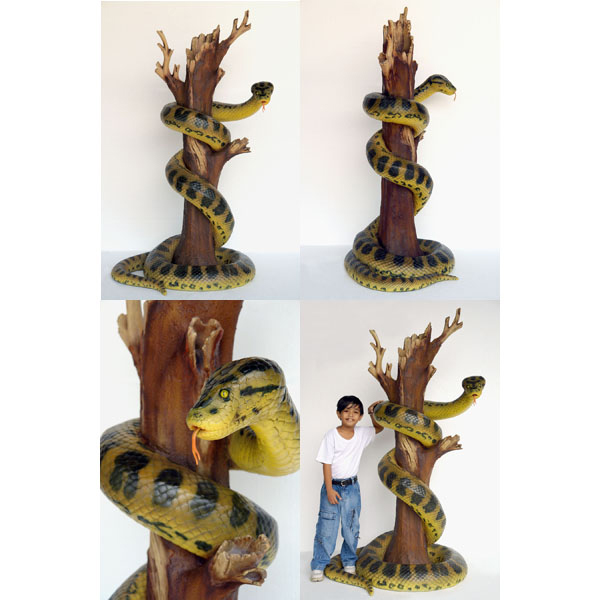 Large Anaconda In Tree Statue Large Anaconda In Tree Statue